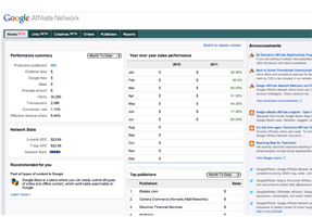 Google Affiliate Network Dashboard 1